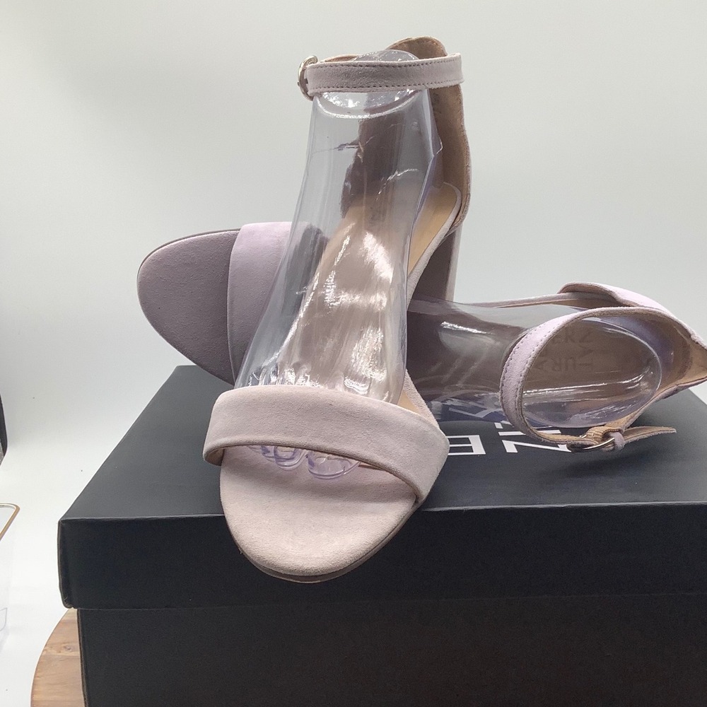 Naturalizer Vera Iced Lilac Leather Block Heel‎ Sandals Womens 11M G5122LM503